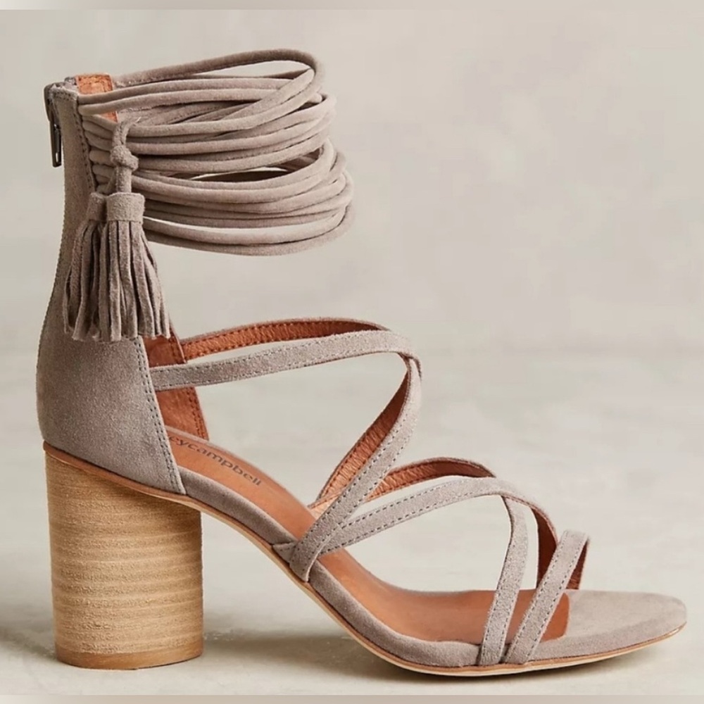Jeffery Campbell Leather Ankle Strap Sandal 7.5